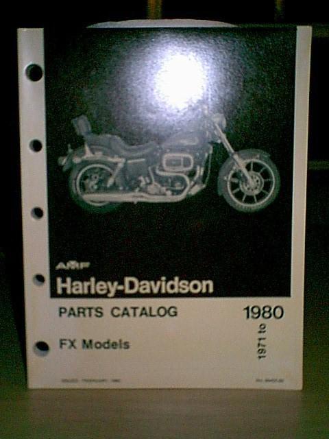 Nos new 1971-1980 harley davidson shovelhead fx parts catalog