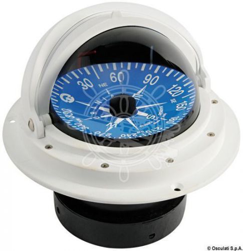 Riviera boat marine high speed compass 4&#034; 100mm white/blue