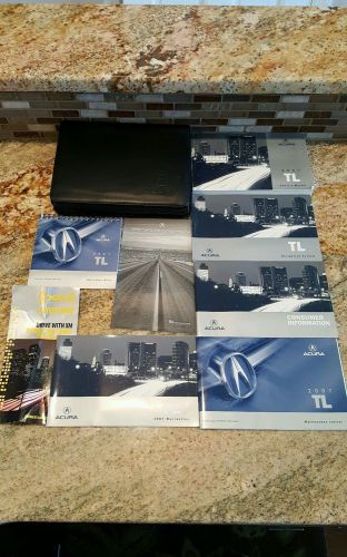 07 2007 acura tl owners owner&#039;s manual books set with navigation and case oem