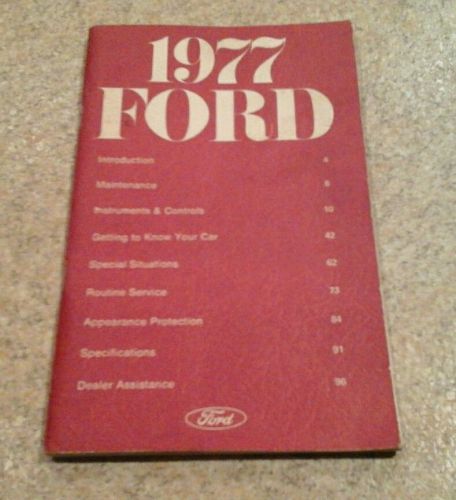 1977 ford ltd country squire factory owners manual warranty id card