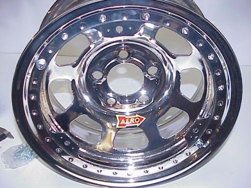 Aero chrome 5 x 4-3/4&#034; beadlock wheel 15&#034;x 7&#034; wide 3&#034; offset 53-274730 w26 derby