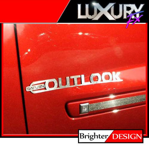 2p steel saturn outlook rear emblem fits 2007-2010 saturn outlook by luxury fx