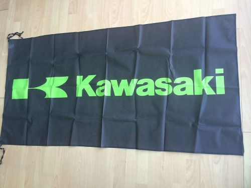 Kawasaki black flag banner z750 z1000 zzr 5x2.5 feet