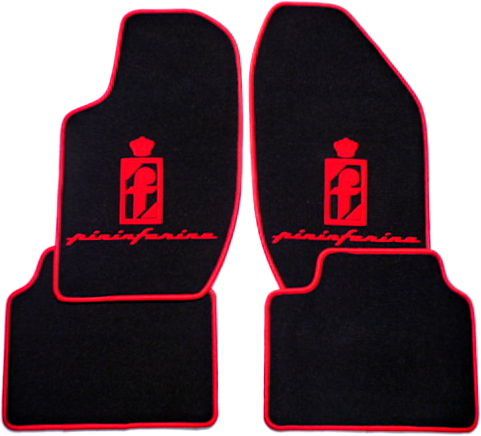 Alfa romeo 164 black-red velours pininfarina mat set