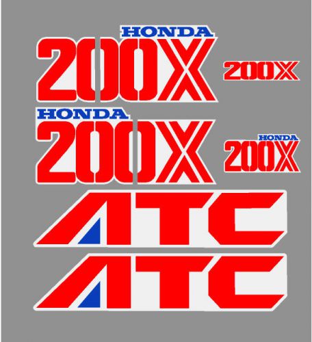 1987 87&#039; honda atc 200x replica decal set stickers