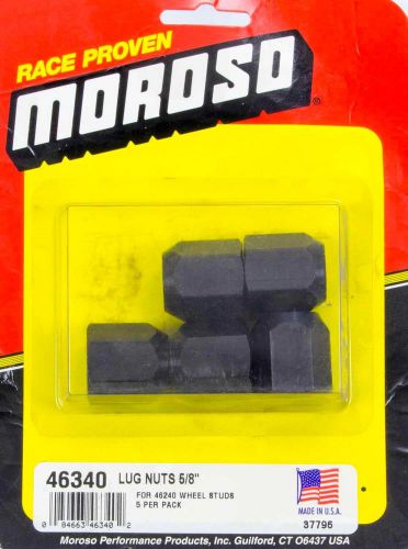 Moroso lugnuts 5/8-18 in thread 60 degree seat 5 pc p/n 46340