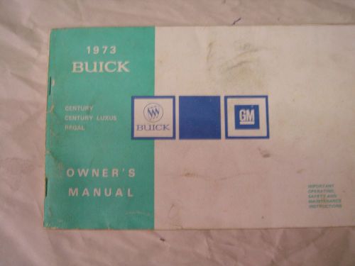 1973 buick century regal owners manual used free shipping