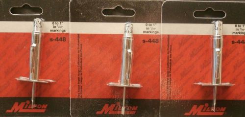 Milton s448 tire tread depth gauge. 3 pack! new. free shipping.