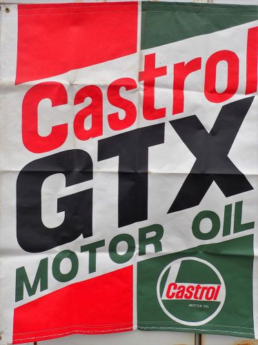 Castrol gtx motor oils race banner 38&#034; x 46&#034; 1960&#039;s