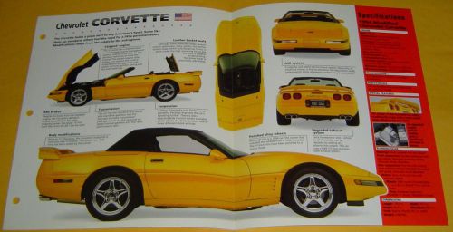 1994 chevrolet corvette convertible modified lt1 350 ci 430 hp info/specs/photo