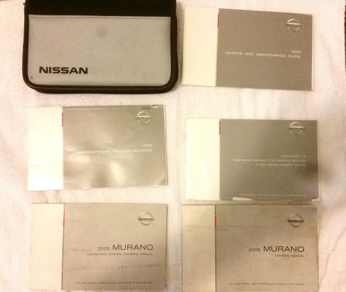 &#039;05- 2005 nissan murano &#034;oem&#034; owner&#039;s manual set of 6 pieces free shipping