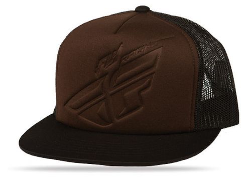 Fly racing foam trucker 2015 mens snap back hat brown/black