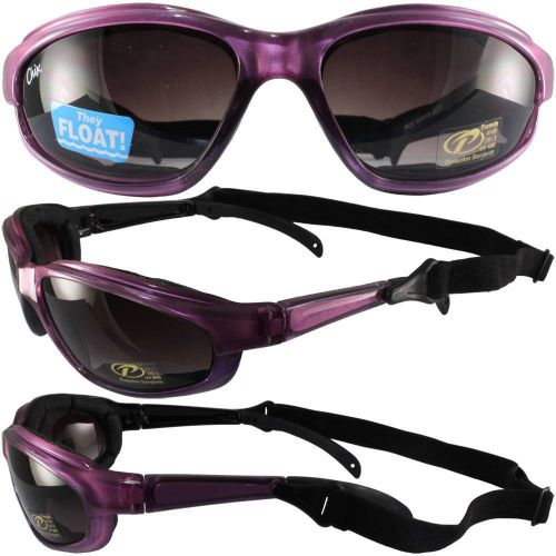 Chix freedom padded riding glasses pearl purple frame grey fade lenses