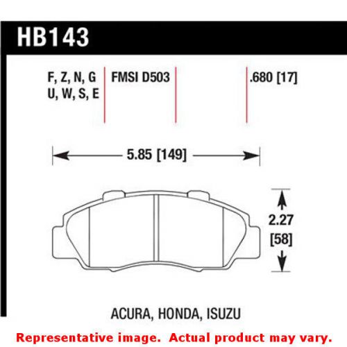 Hawk hb143s.680 ht-10 brake pads fits:acura 1997 - 1999 cl v6 3.0 position: fro