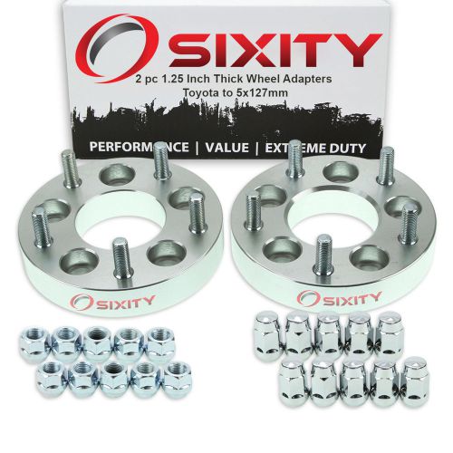 2pc 1.25&#034; toyota 5x114.3mm to 5x127mm wheel spacers adapters avalon camry fz