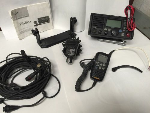 Icom ic-m602 vhf marine transceiver *with* front mounted mic and rear remote mic