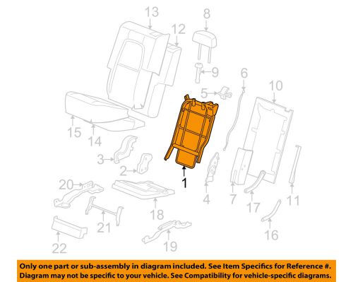 Suzuki oem 07-09 xl-7 rear seat-seat back frame right 8831078j00