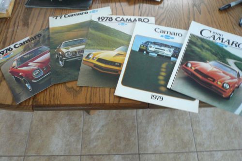 1976 1977 1978 1979 19 80 camaro sales brochures - original - 5 total
