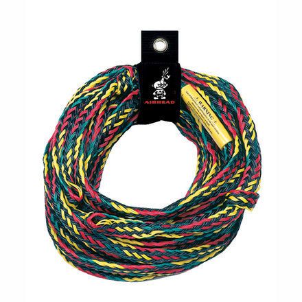 Airhead 4--rider tube tow rope 9/16 x 60ft black/red/yellow (ahtr-4000)