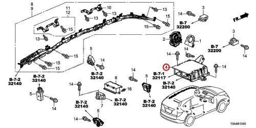 ** oem part no. 77960-t0a-a11 **  genuine honda cr-v (2014) - srs unit