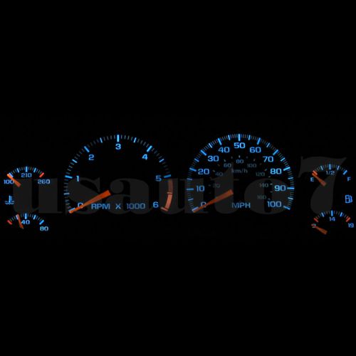 Dash instrument cluster gauge aqua blue led light kit fits 95-04 chevy s10 truck