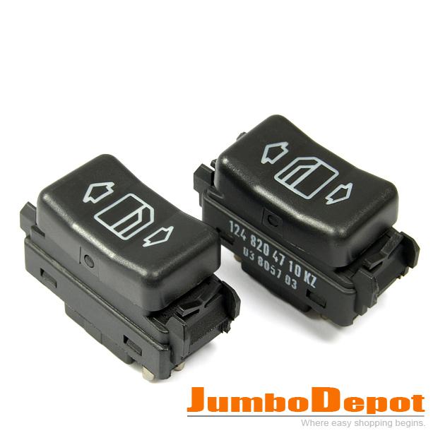 2 pcs fit for mercedes w124 260e 300e door panel window switch control 1986~89