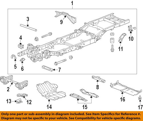 Gmc gm oem 14-16 sierra 1500 frame-access cover 22849062