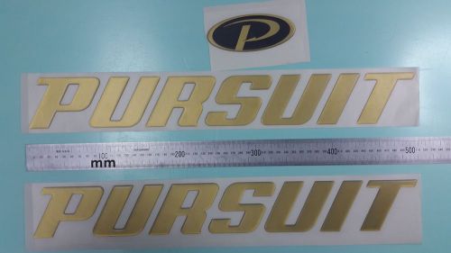 Pursuit boat emblem 20&#034; stickers set gold - adesivi barca