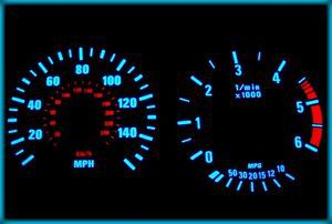 G106 bmw uk e39, e38, e53 x5 140mph diesel wb plasma glow gauges cluster dials