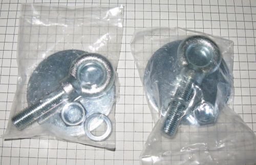 Seat belt eye bolt anchors with hardware. pair.