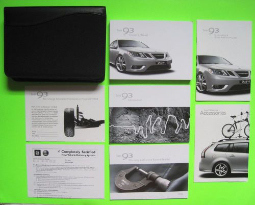 2008 saab 93 factory owner&#039;s manual set w/ nav &amp; case *oem*