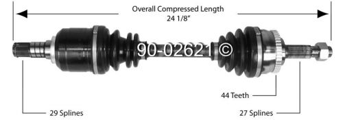 New front left cv drive axle shaft assembly for maxima and altima