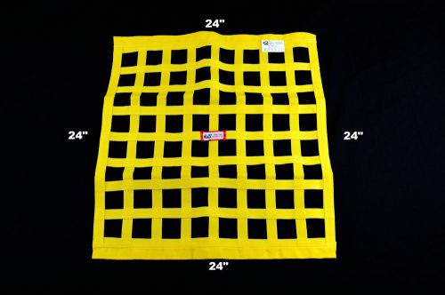 Rjs racing equipment drag race window net sfi 27.1 24x24 yellow 1000-6 10000606