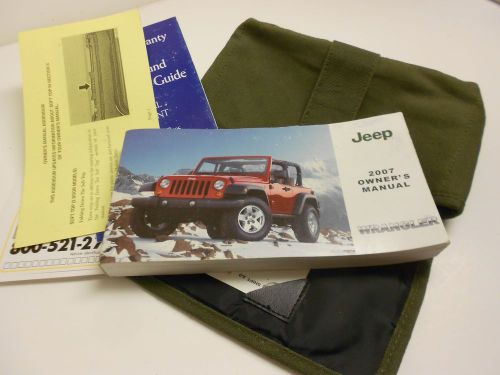 2007 jeep wrangler owners manual / users guide oem laredo sport sahara