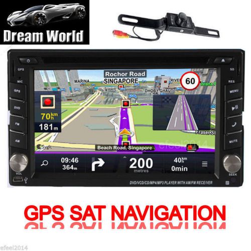 Hd 6.2&#034; double 2 din in dash car dvd player stereo radio gps navi bt usb+ camera