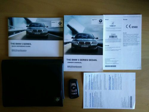 2012 bmw 5 series sedan 528i 535i 550i xdrive oem owner&#039;s manual  + key #370