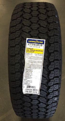 1 new goodyear wrangler all-terrain adventure with kevlar 275/65r18 tire