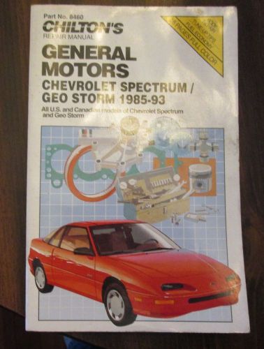 Chilton chevrolet spectrum geo storm 1985-93 repair tune-up guide