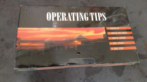 1995 chrysler vhs operating guide tape - new and unopened