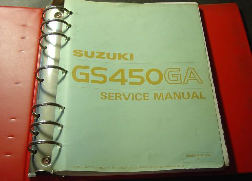 1986 suzuki motorcycle gs450ga service manual binder p/n 99500-34041-03e  (056)