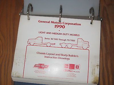 1990 chevrolet gmc truck body builder chassis layout service manual