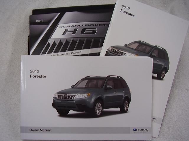 2012  subaru  forester  owners manual set    