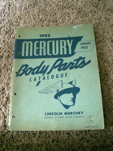 Mercury 1952 body parts catalogue  original