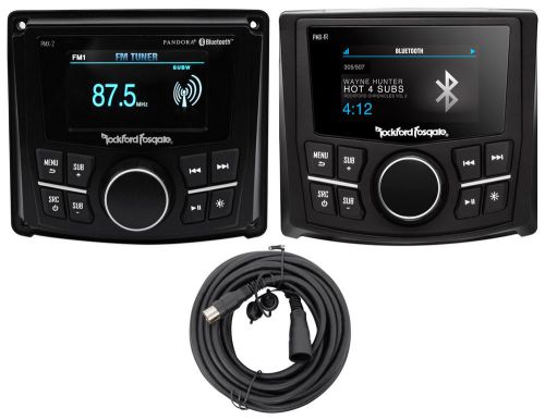 Rockford fosgate pmx-2 2.7&#034; marine digital media receiver w/bluetooth+remote