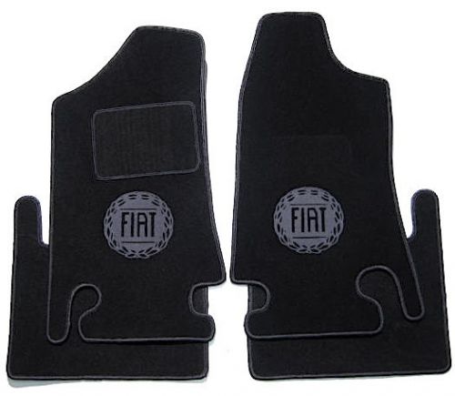 Bl./dark grey floor mats for fiat 124 coupe 1400 1600 1800