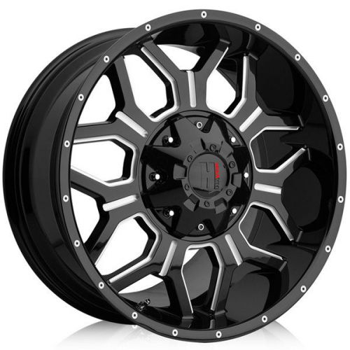 Havok off-road h106 17x9 5x114.3/5x127 +12mm black/milled wheels rims