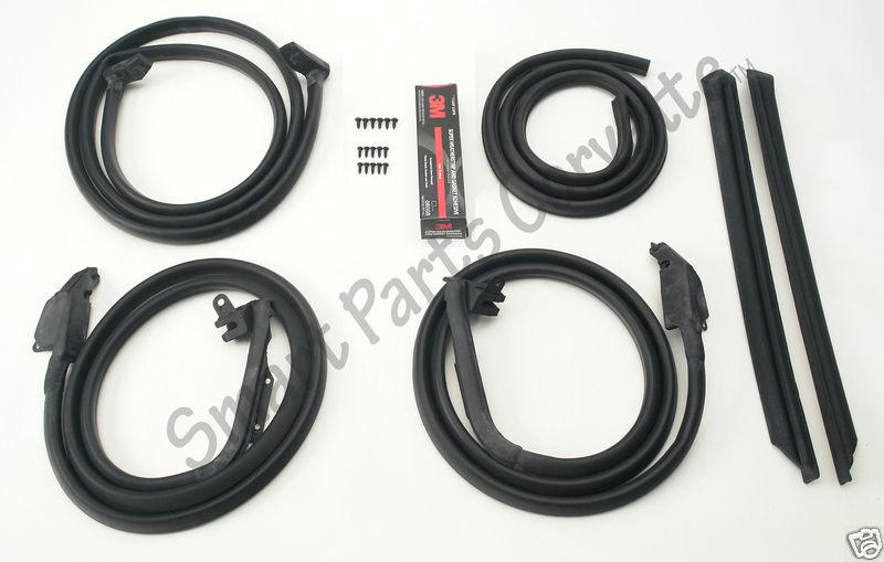 69 70 71 72 corvette convertible basic 6 piece body weatherstrip kit!