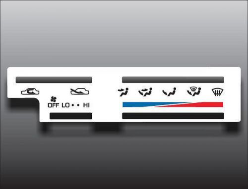 1989-1995 toyota 4runner pickup truck white heater control switch overlay hvac