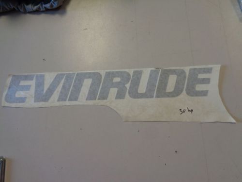 Evinrude single decal dark gray 16 3/8&#034; x 2 3/8&#034; marine boat