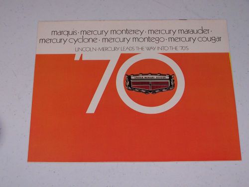 Sell 1970 Mercury Sales Brochure Marquis Monterey Marauder Cyclone Montego Cougar Xr7 In Grove